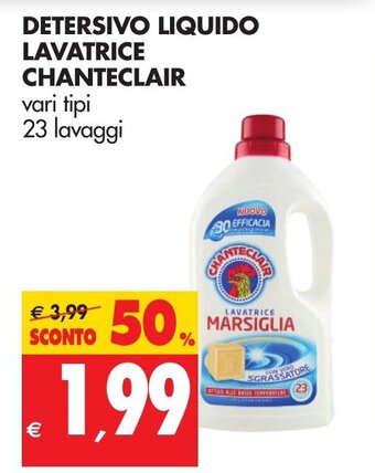 Tigros Chanteclair Detersivo Liquido Lavatrice 23 lavaggi offerta