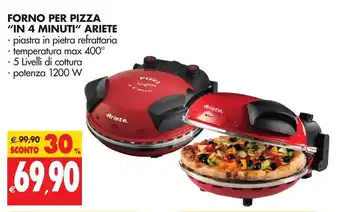 Ariete Forno per Pizza "In 4 Minuti"
