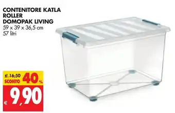 Domopak Living Contenitore Katla Roller 59x39x36,5cm 57 litri