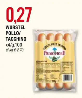 Hardis WURSTEL POLLO/ TACCHINO x4/g.100 offerta