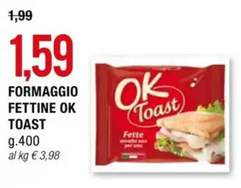 Hardis FORMAGGIO FETTINE OK TOAST g. 400 offerta