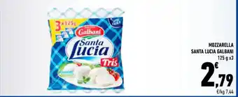 Conad MOZZARELLA SANTA LUCIA GALBANI 125 g x3 offerta