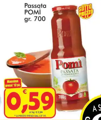Paghi Poco Pomì Passata 700gr offerta