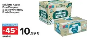 Carrefour Iper Salviette Acqua Pura Pampers & Salviettine Baby Fresh Pampers offerta