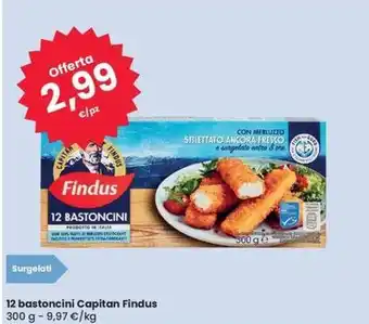 Eurospar 12 bastoncini Capitan Findus 300 g offerta