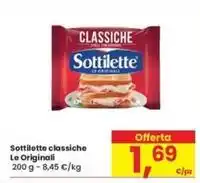 Eurospar Sottilette classiche Le Originali 200 g offerta