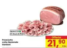 Eurospar Prosciutto cotto Nazionale Gardani offerta