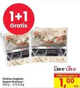 Eurospar Piadina sfogliata Despar Premium 360 g offerta