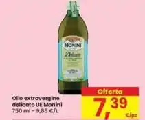 Eurospar Olio extravergine delicato UE Monini 750 ml offerta