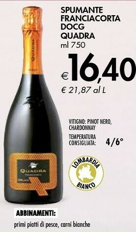 Bennet Spumante Franciacorta Docg Quadra offerta