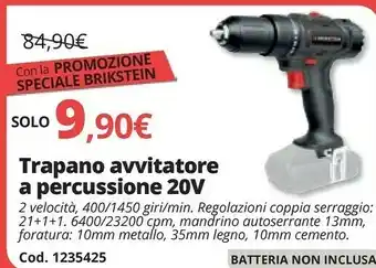 Brico Io Trapano Avvitatore A Percussione 20V offerta