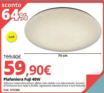Brico Io Plafoniera Fuji 40 W offerta