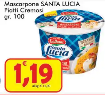 Paghi Poco Galbani Santa Lucia Mascarpone Piatti Cremosi 100gr offerta