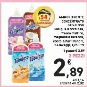 Conad Fabuloso Ammorbidente Concentrato Vaniglia & Orchidea offerta