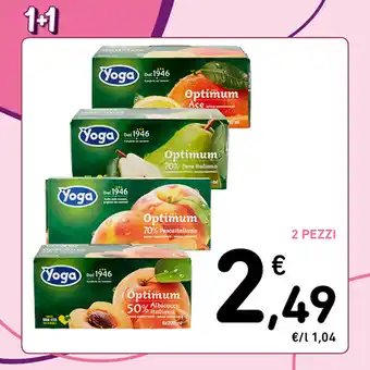 Conad BEVANDA OPTIMUM YOGA, 70% pera, 70% pesca, 50% albicocca, ace, 200 ml x 6 offerta