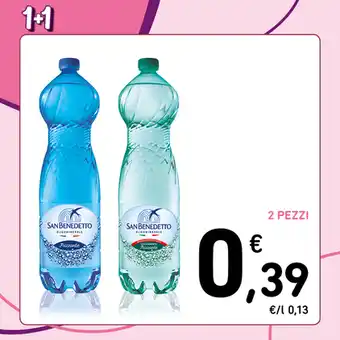 Conad ACQUA MINERALE SAN BENEDETTO frizzante, leggermente frizzante, 1,5 litri offerta