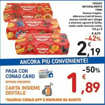 Conad Yomo Go Yogurt E Agrumi Di Sicilia 125 G(ml) offerta