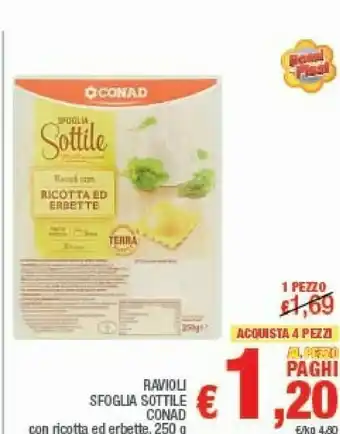 Conad Conad Ravioli Sfolglia Sottile offerta