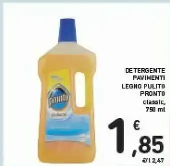 Conad Pronto Detergente Pavimenti Legno Pulito offerta
