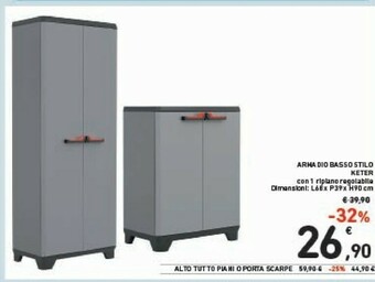 Conad Keter Armadio Basso Stilo offerta