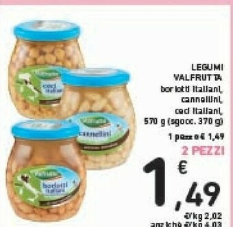 Conad Valfrutta Legumi Borlotti offerta