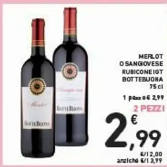Conad Bottebuona Merlot O Sangiovese offerta