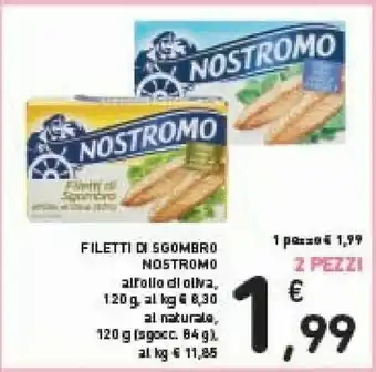 Conad Nostromo Filetti Di Sgombro Al Naturale offerta
