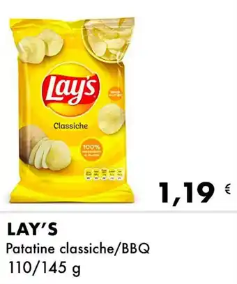 Iper Tosano LAY'S Patatine classiche/BBQ 110/145 g offerta