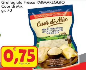 Paghi Poco Parmareggio Grattugiato Fresco Cuor di mix 70gr offerta