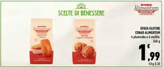 Conad SENZA GLUTINE CONAD ALIMENTUM 4 plumcake o 4 muffin, offerta