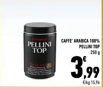 Conad CAFFE' ARABICA 100% PELLINI TOP 250 g offerta