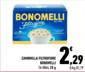 Conad CAMOMILLA FILTROFIORE BONOMELLI 14 filtri, 28 g offerta