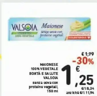 Conad Valsoia Maionese 100% Vegetale Bonta E Salute offerta