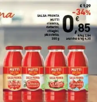 Conad Mutti Salsa Pronta Classica 300 G(ml) offerta