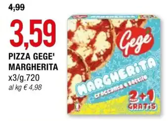 Hardis PIZZA GEGE' MARGHERITA x3/g.720 offerta