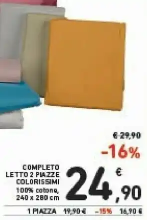 Conad Completo Letto 2 Piazze Colorissimi offerta