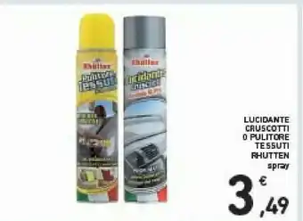 Conad Rhütten Spray Pulitore TESSUTI Con SPAZZOLA 400ml offerta
