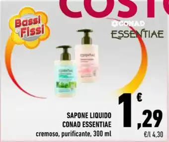 Conad SAPONE LIQUIDO CONAD ESSENTIAE cremoso, purificante, 300 ml offerta