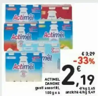 Conad Danone Actimel Bianco 600 G(ml) offerta