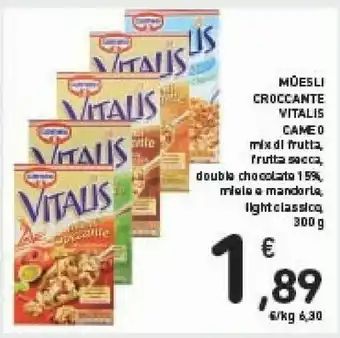 Conad Cameo Vitalis Muesli Croccante Mix Di Frutta 300 G(ml) offerta