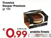 Despar Despar Premium Tiramisu 100 G offerta