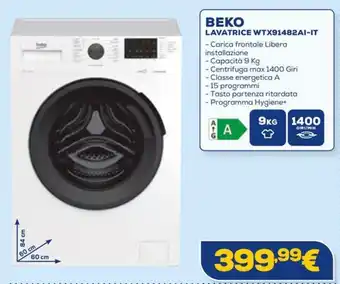 Euronics BEKO LAVATRICE WTX91482AI-IT offerta