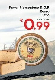 Despar Toma Piemontese Dop Rosso offerta