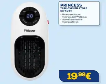 Euronics PRINCESS TERMOVENTILATORE KA-5084 offerta
