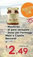 Despar Boccardi Mostarda Di Pere Senapate/Salsa Per Formaggi Mele E Cipolle offerta