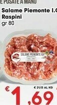 Despar Raspini Salame Piemonte Igp offerta