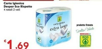 Despar Despar Eco Rispetto Carta Igienica offerta