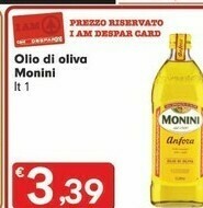 Despar Monini Olio Extra Vergine Di Oliva 1000 G(ml) offerta
