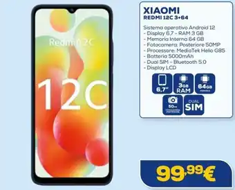 Euronics XIAOMI REDMI 12C 3+64 offerta