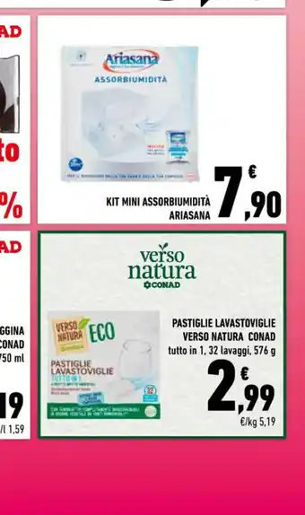 Conad PASTIGLIE LAVASTOVIGLIE VERSO NATURA CONAD tutto in 1, 32 lavaggi, 576 g offerta